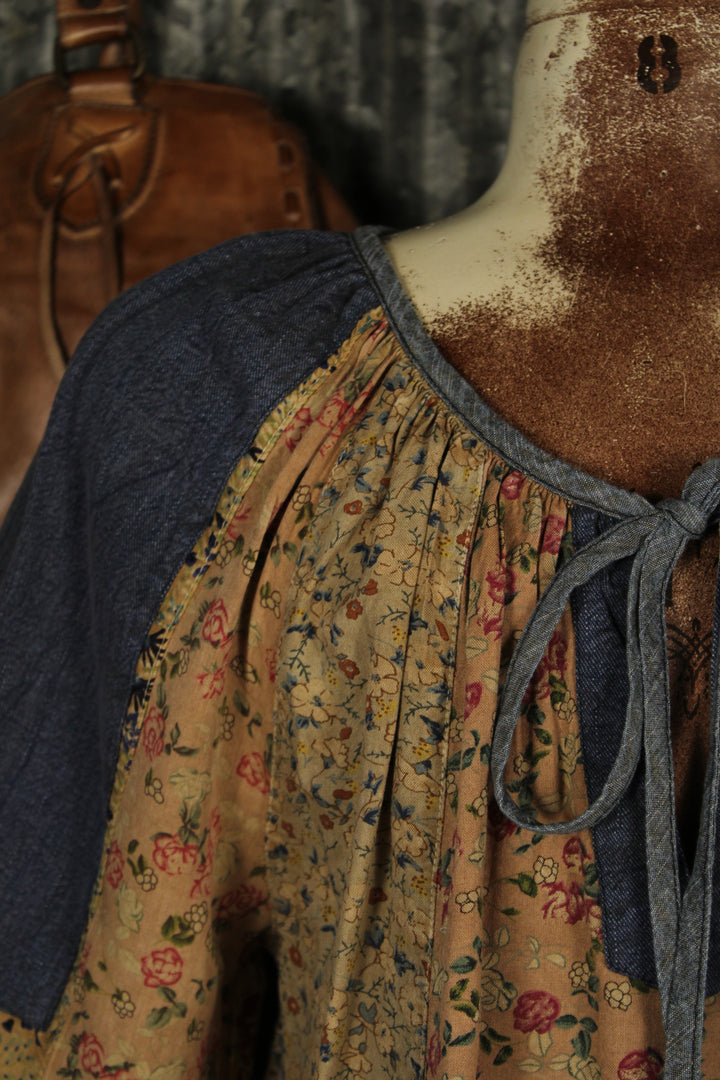 Whimsical Wildflower Latte Blouse