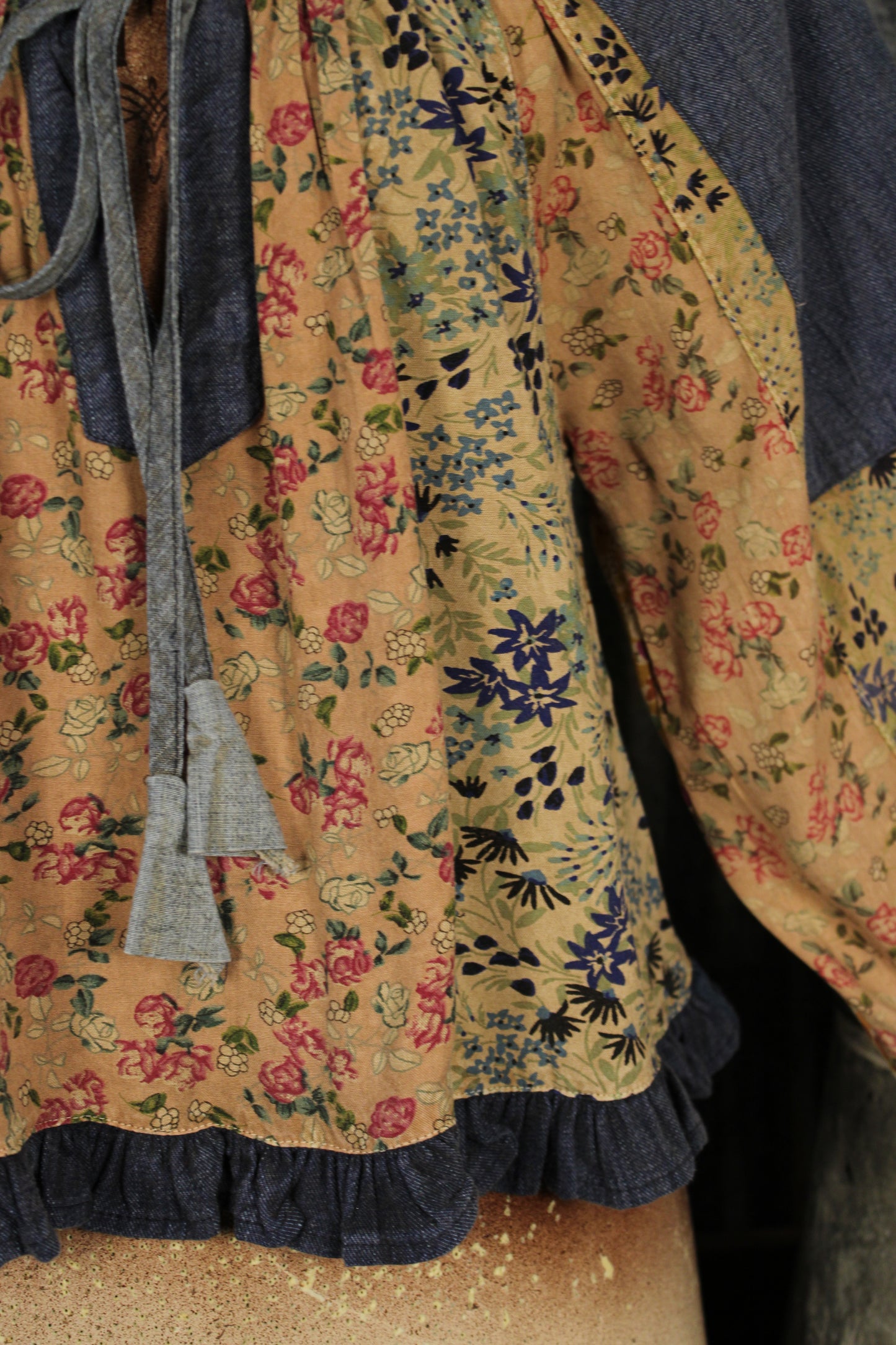 Whimsical Wildflower Latte Blouse