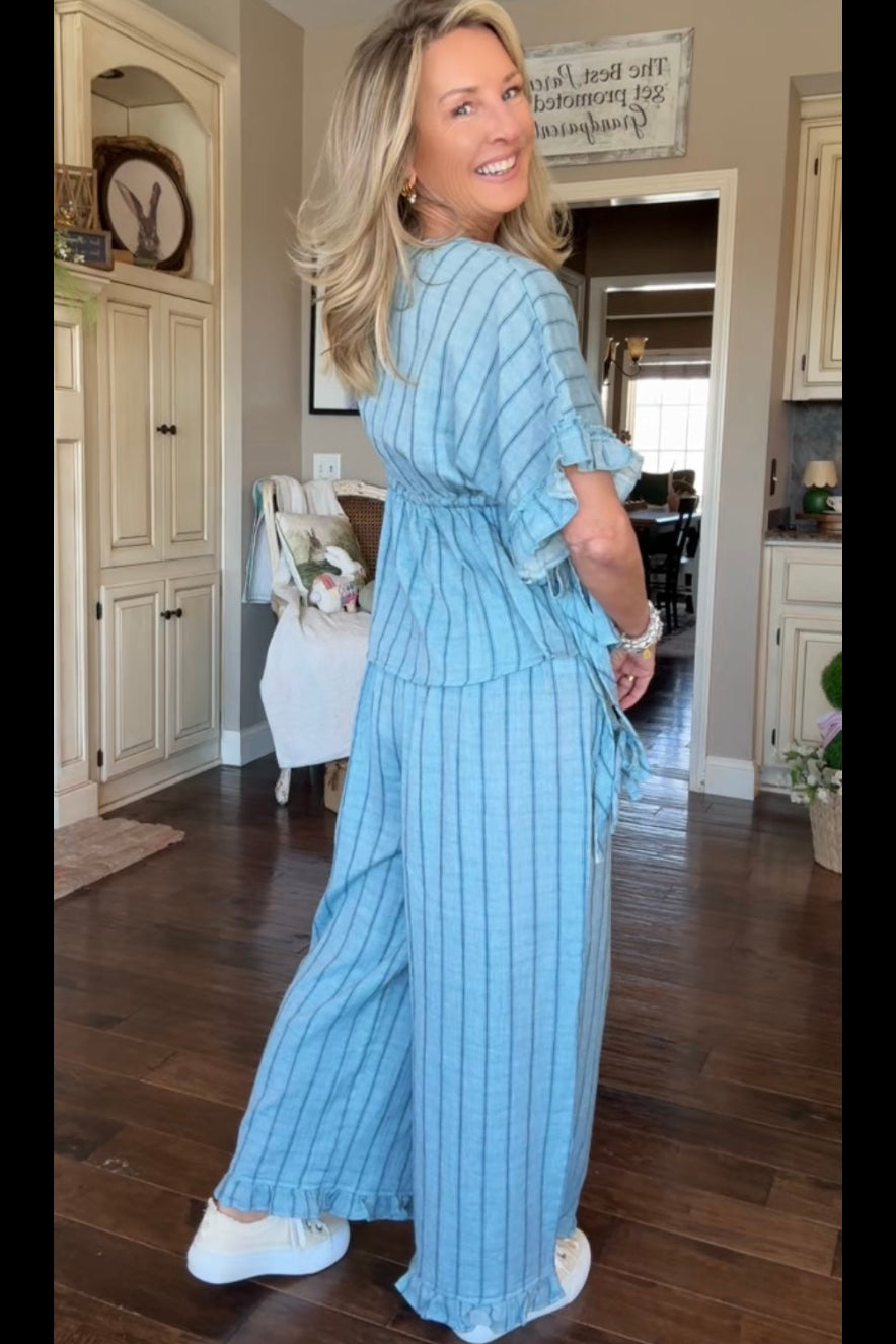 Bluebell Breeze Cotton Pants