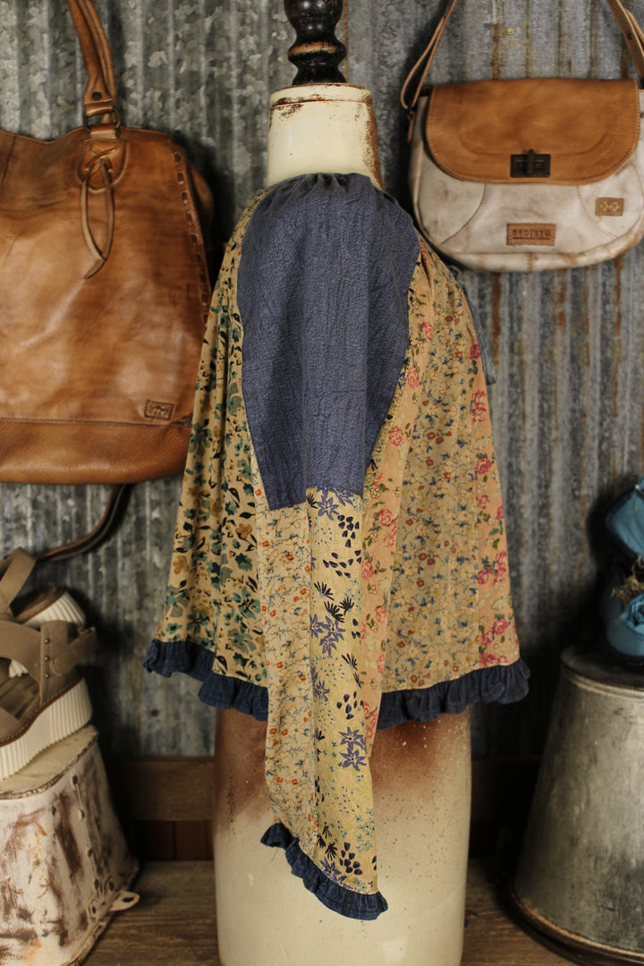 Whimsical Wildflower Latte Blouse