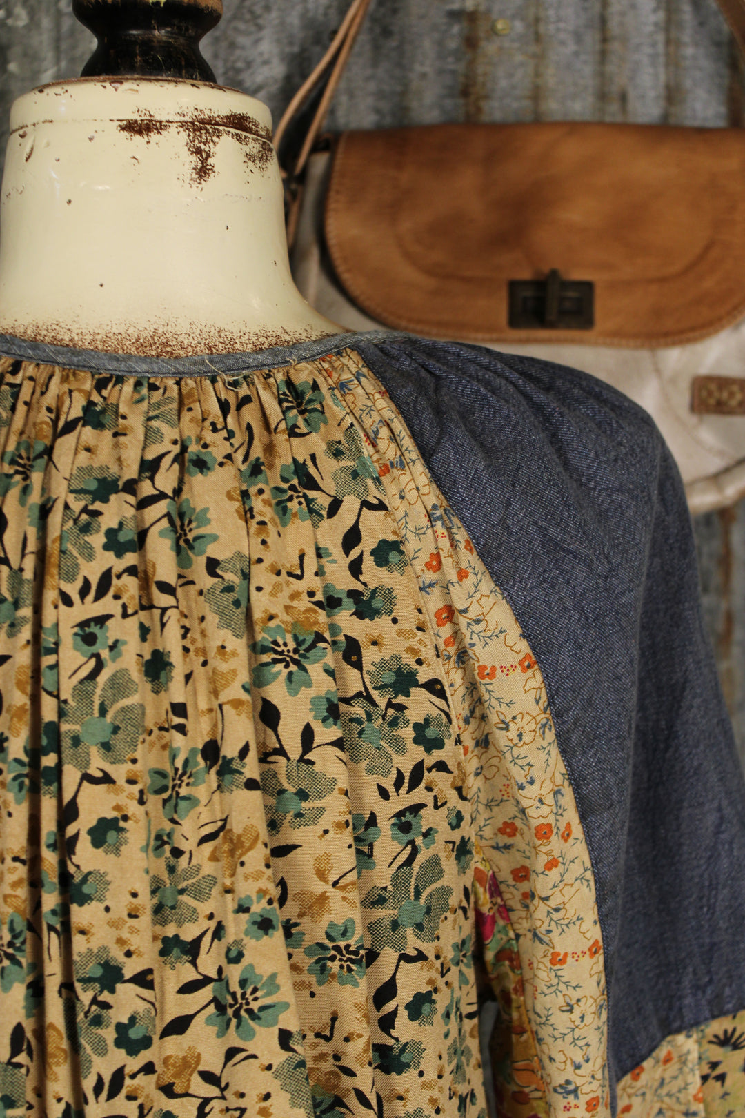 Whimsical Wildflower Latte Blouse