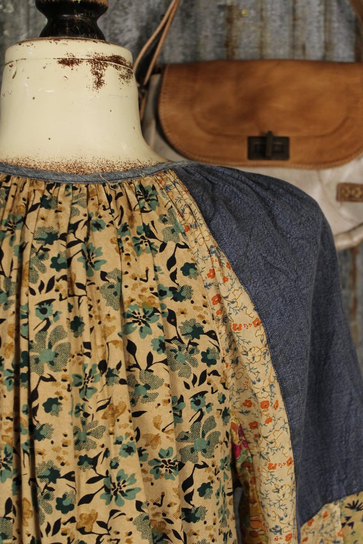 Whimsical Wildflower Latte Blouse