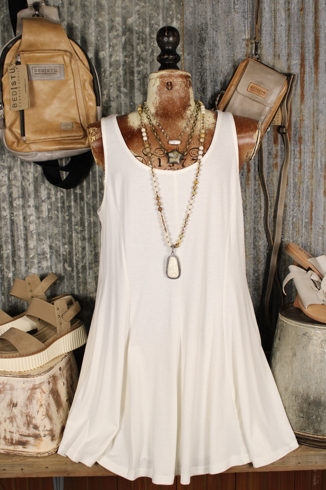 Country Charm Ivory Tunic Tank