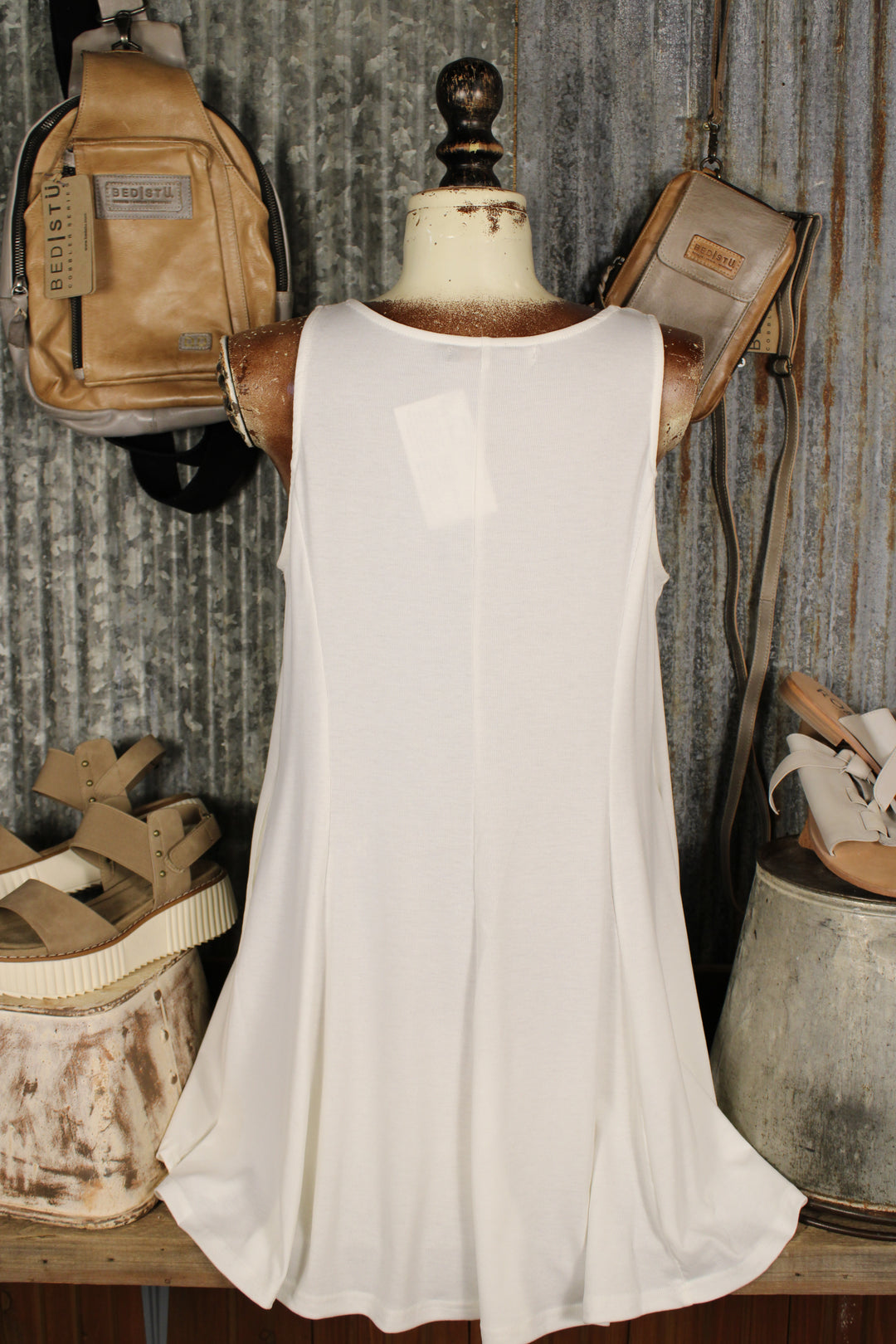 Country Charm Ivory Tunic Tank