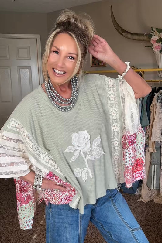 Meadow Mist Sage Blouse