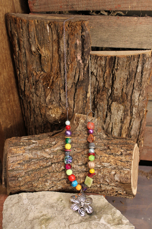 Tutti Fruitti Silver Necklace