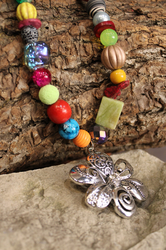 Tutti Fruitti Silver Necklace
