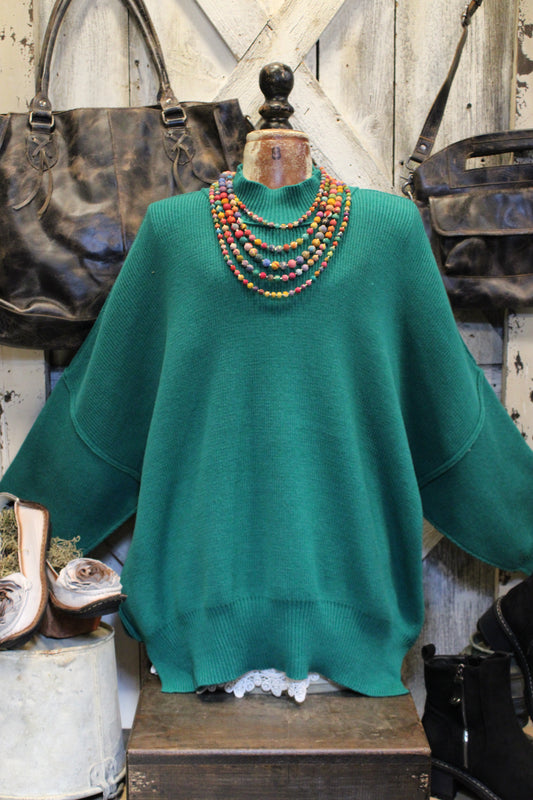 Pop Of Forest Green Sweater