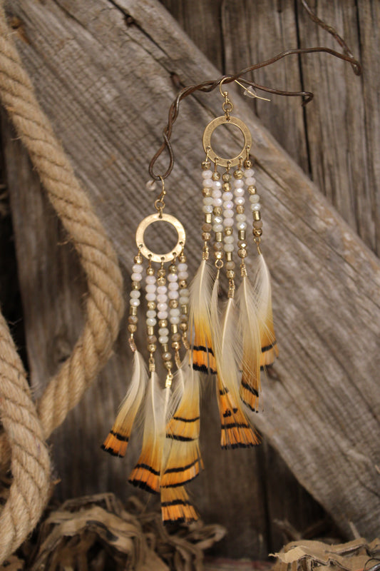 Campfire Quill Dreamcatcher Earrings