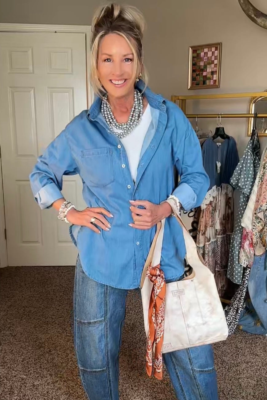 Blue Skies Button Down