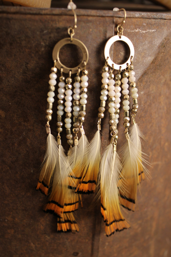 Campfire Quill Dreamcatcher Earrings