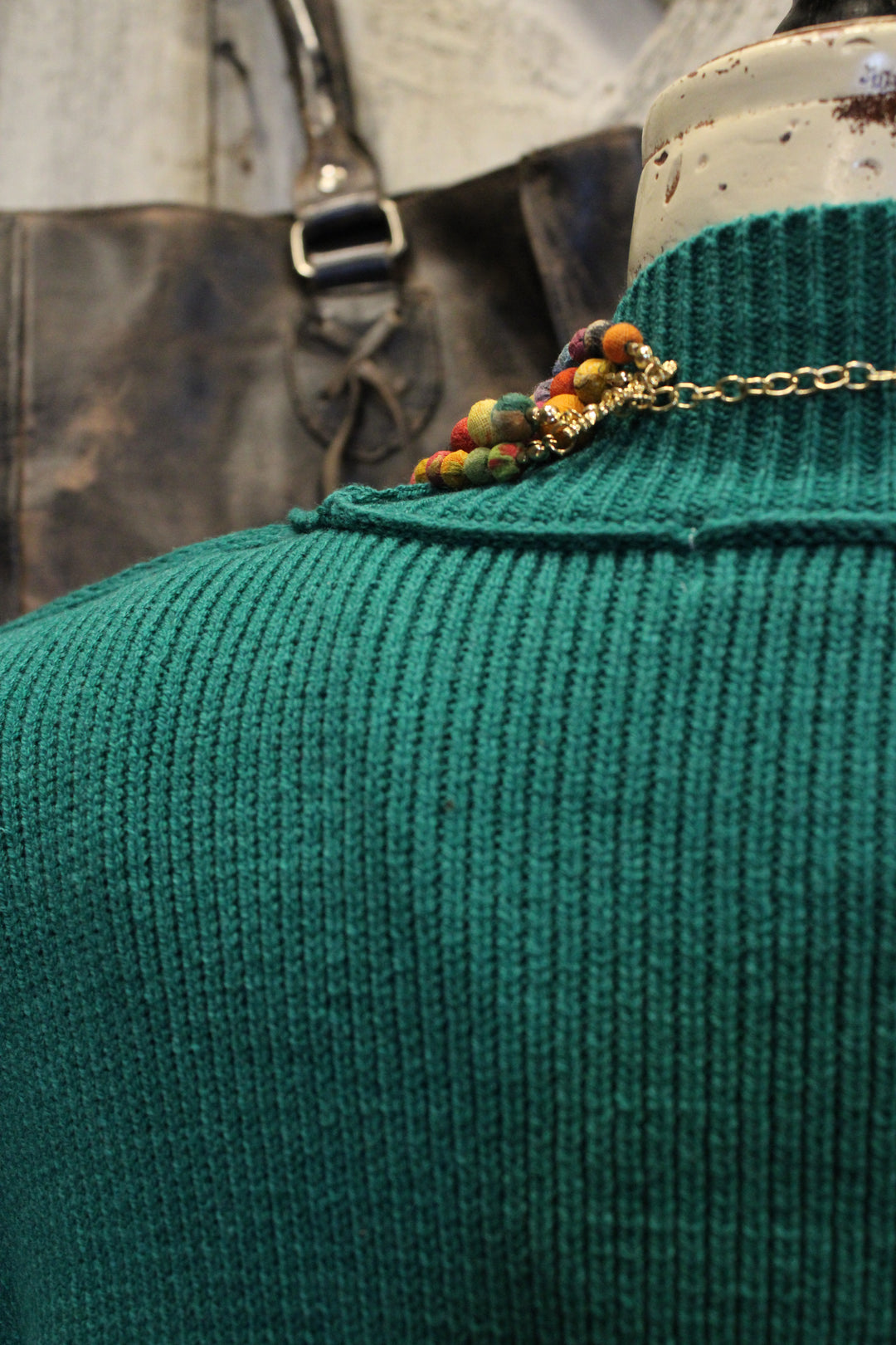 Pop Of Forest Green Sweater