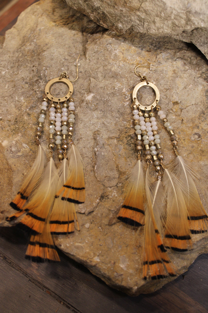 Campfire Quill Dreamcatcher Earrings