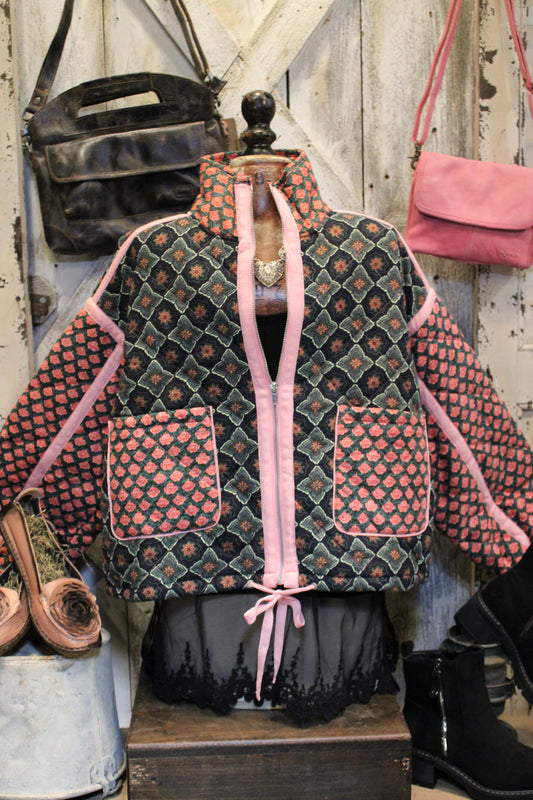 Rosy Outlook Quilted Jacket