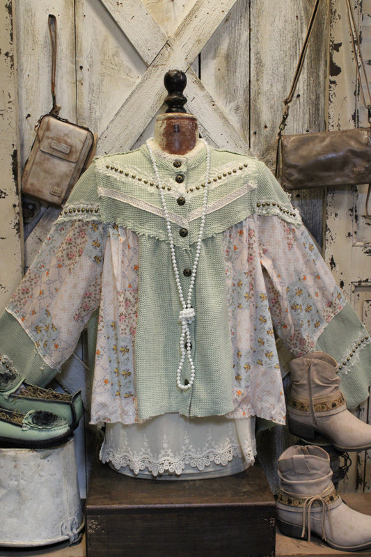 Studded Floral Fun Blouse
