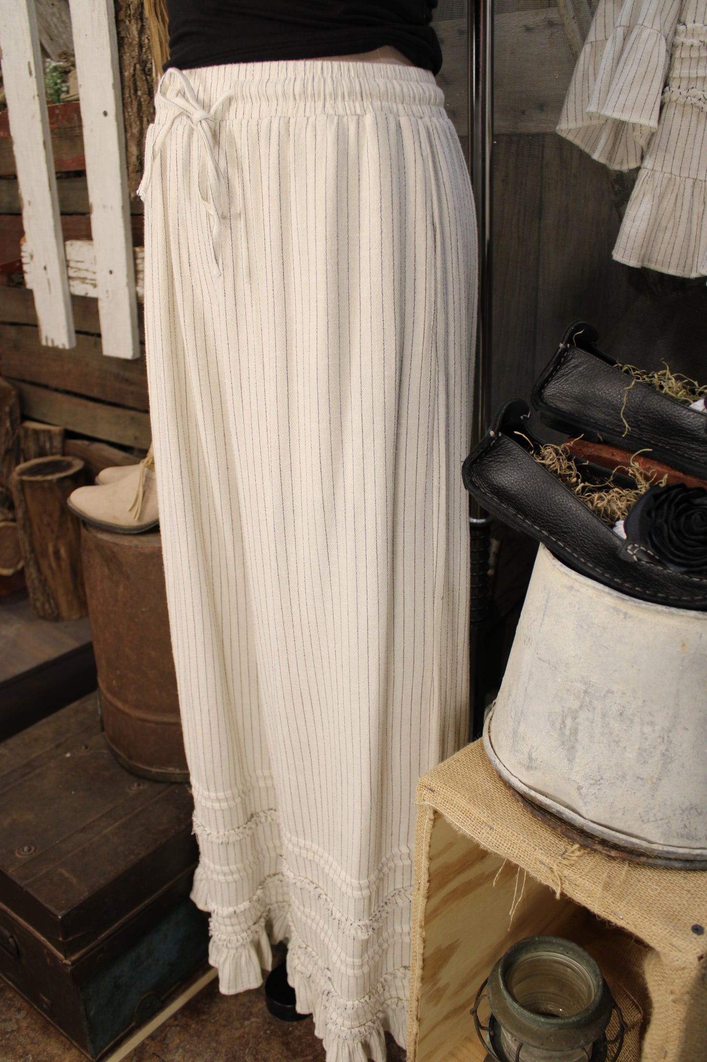 Keepsake Stripe Ruffle Pants