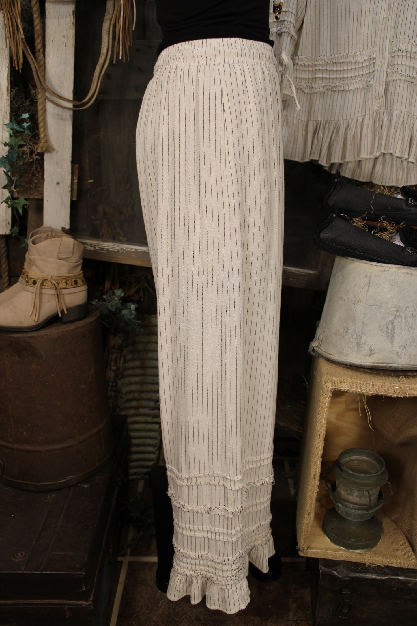 Keepsake Stripe Ruffle Pants