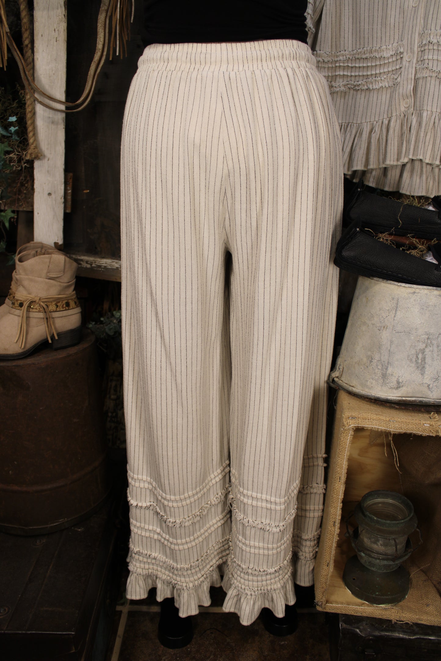 Keepsake Stripe Ruffle Pants