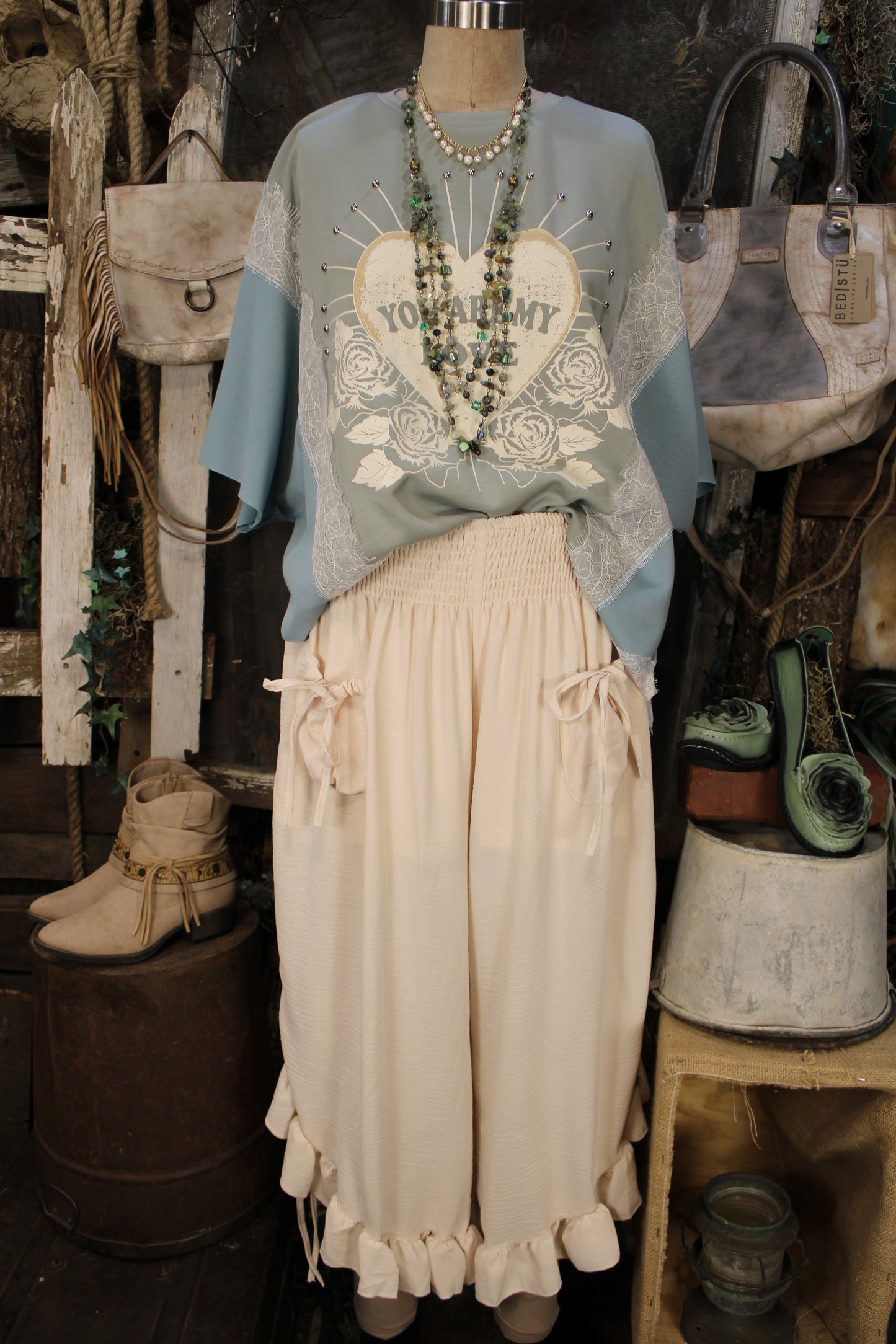 Cloverfield Cream Bloomer Pants