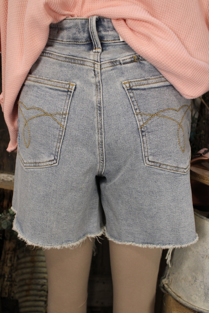 Distressed Magic Pocket Judy Blue Shorts