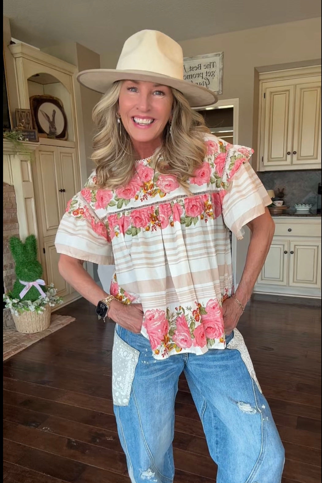 Blushing Rose Cotton Blouse