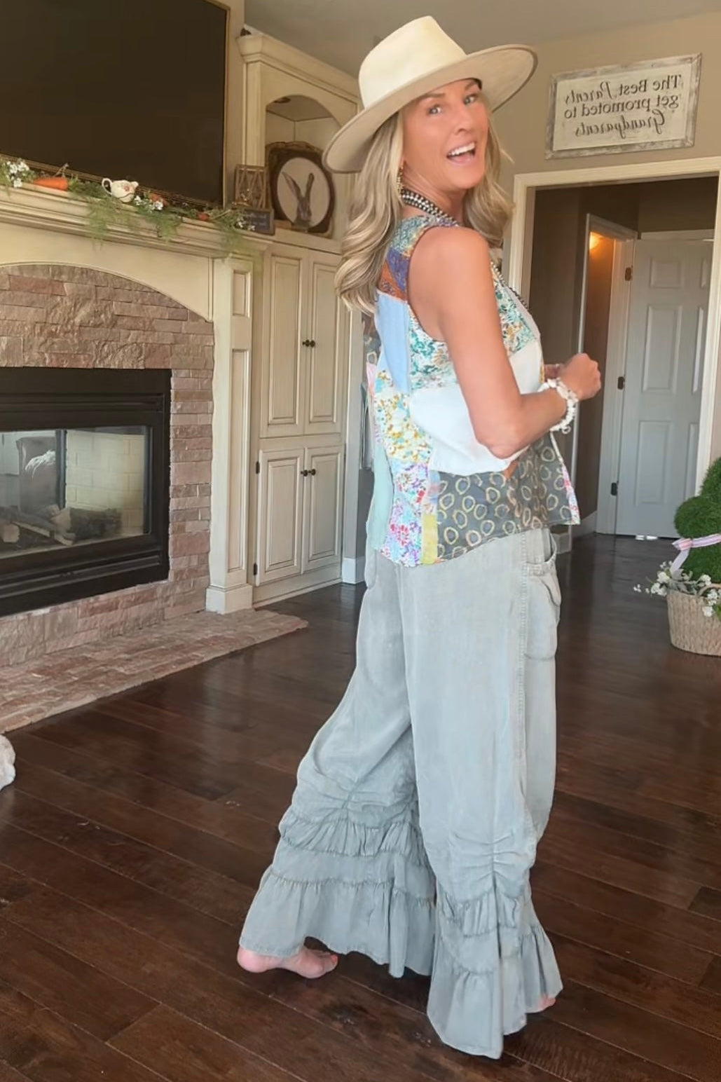 Deep Sea Ruffle Pants