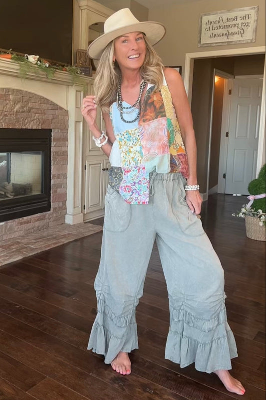 Deep Sea Ruffle Pants