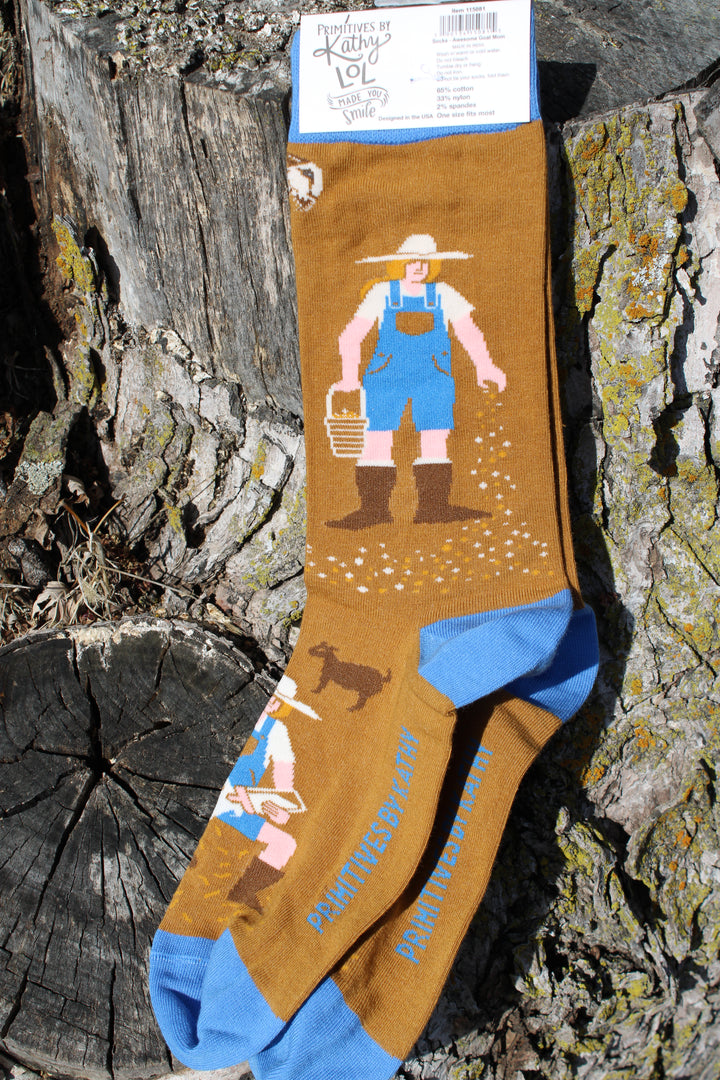 Awesome Goat Mom Socks