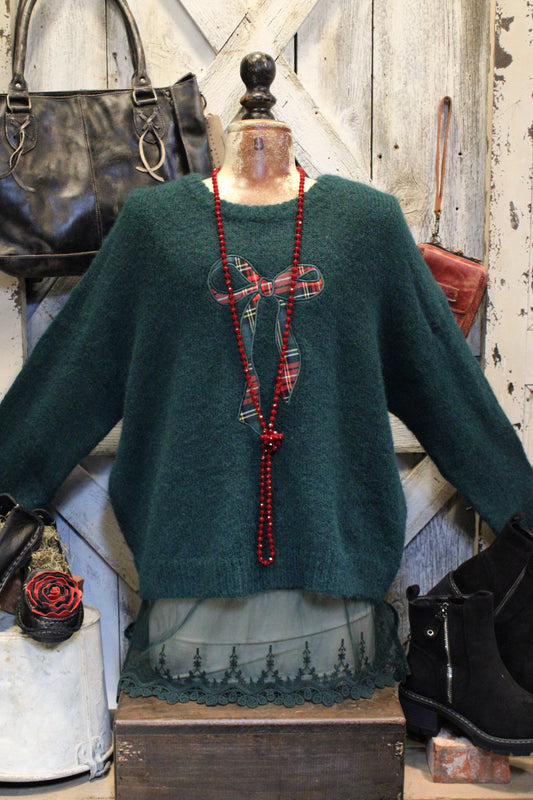 Evergreen Bows Sweater