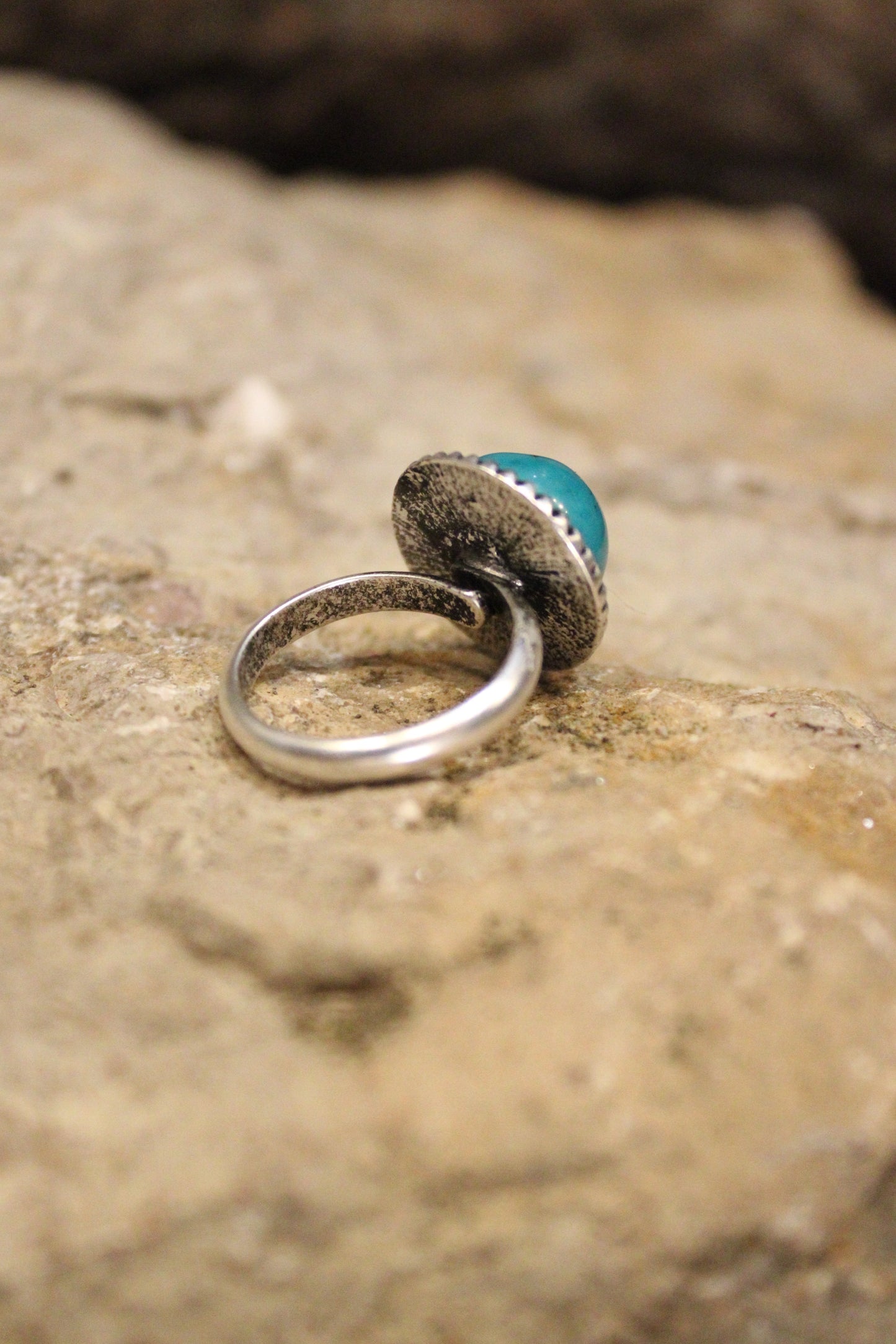 Turquoise Marble Adjustable Ring