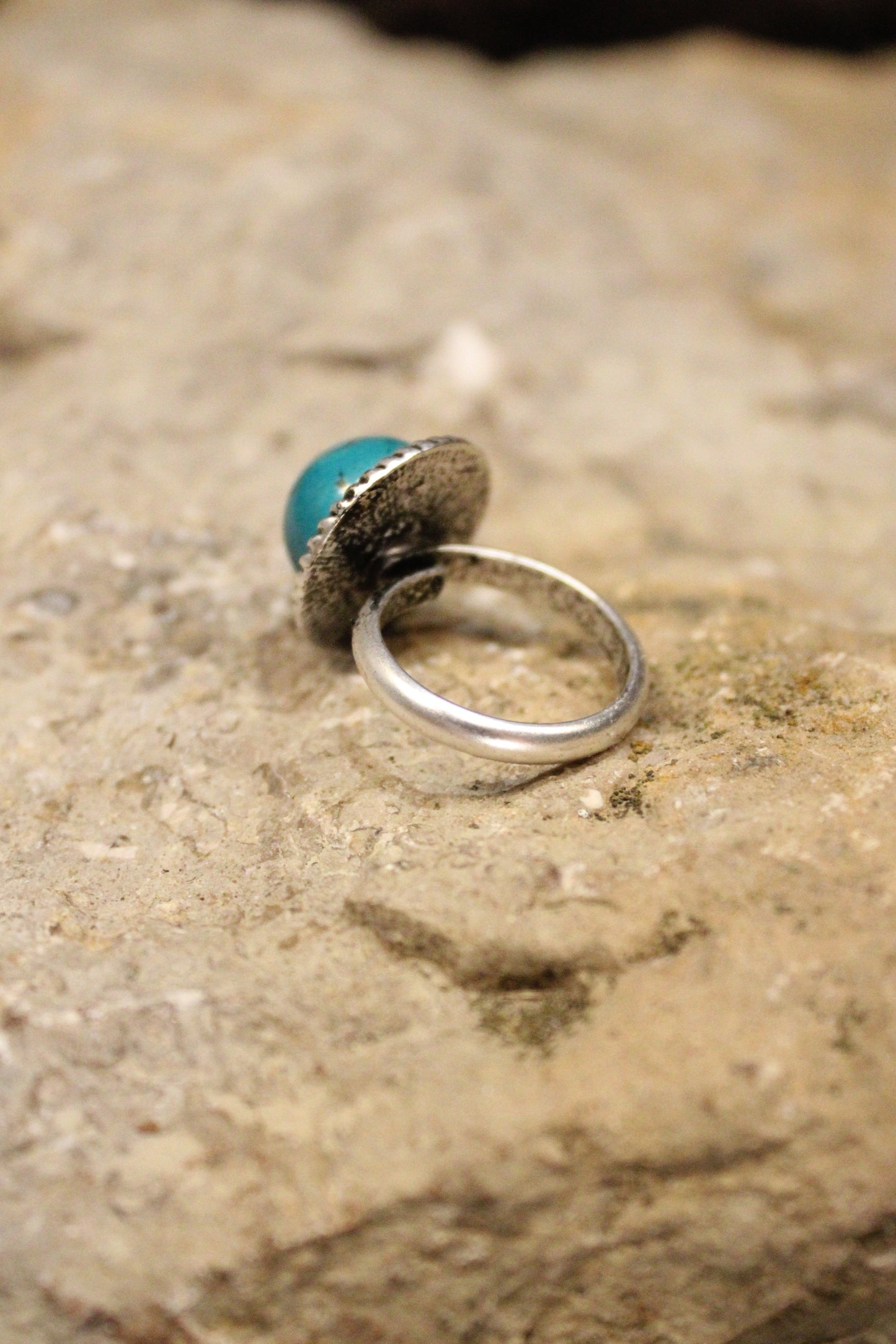 Turquoise Marble Adjustable Ring