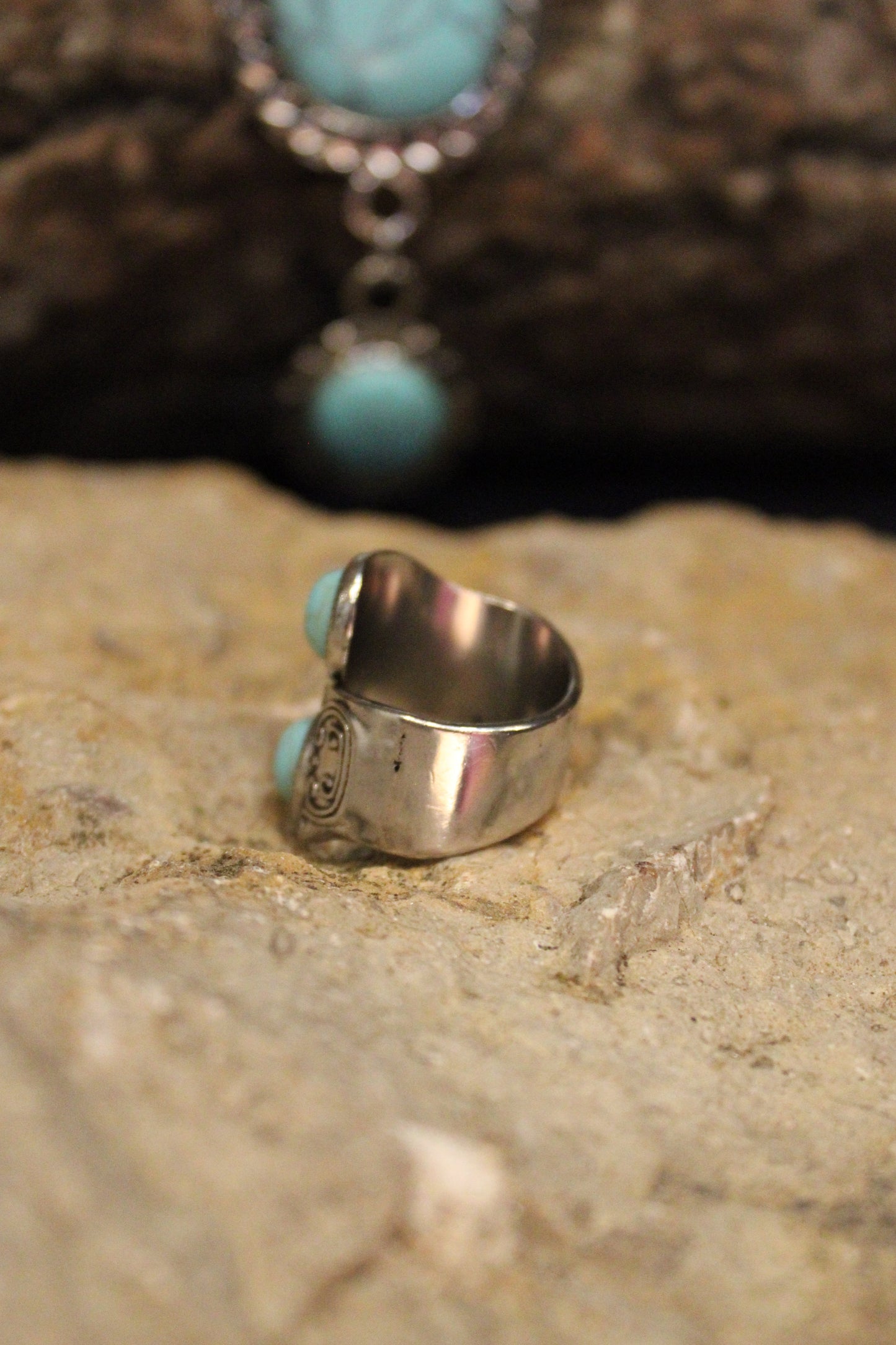All Wrapped Up Adjustable Turquoise Ring