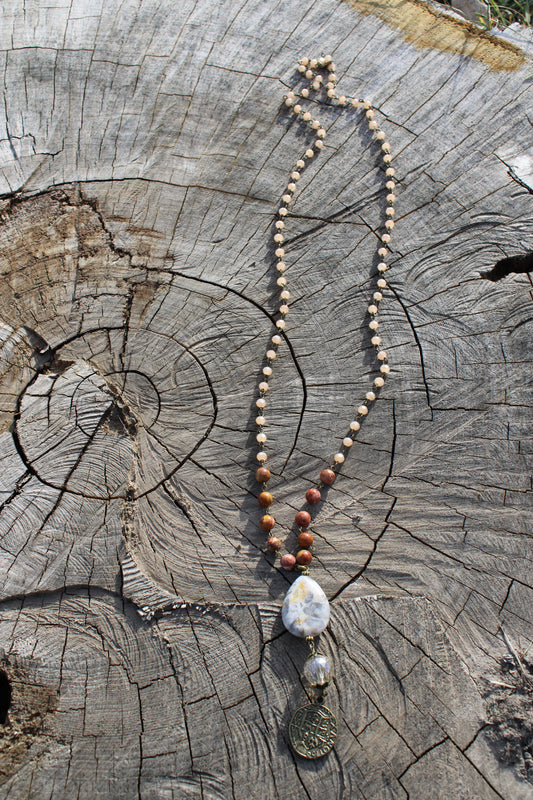 Alexis Bamboo Blush Necklace