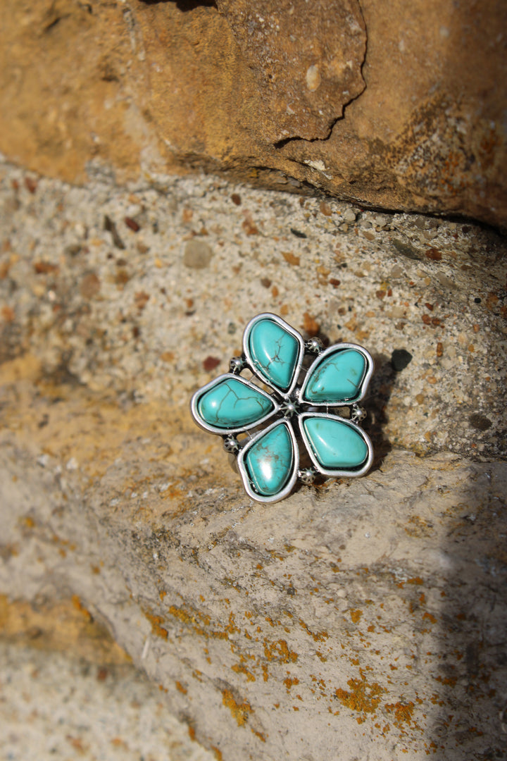 Turquoise Petal Pop Ring