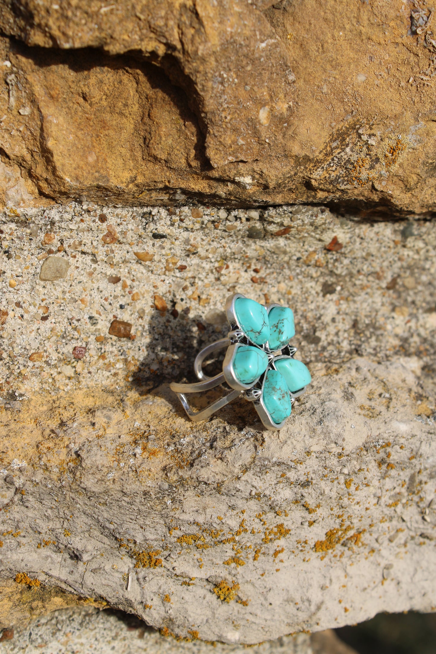 Turquoise Petal Pop Ring