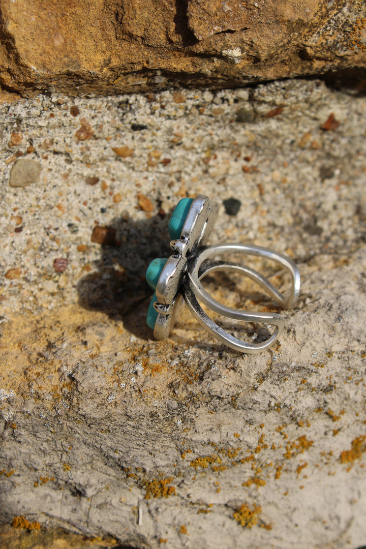 Turquoise Petal Pop Ring