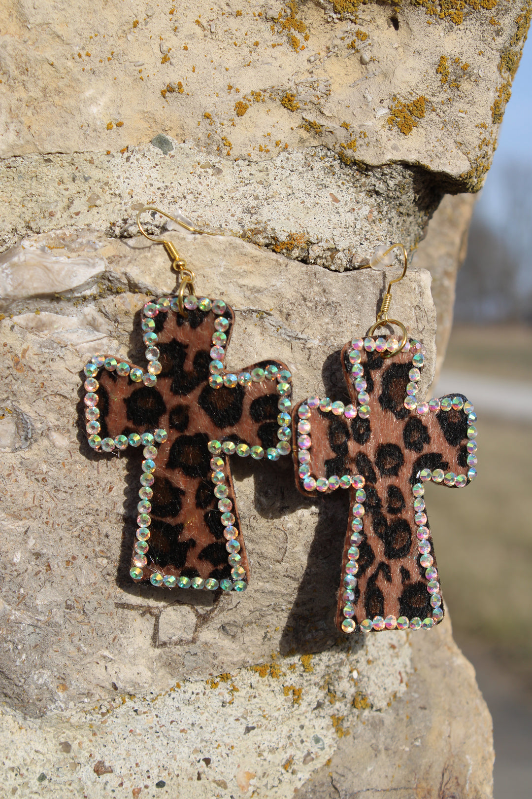 Fierce Faith Cross Earrings