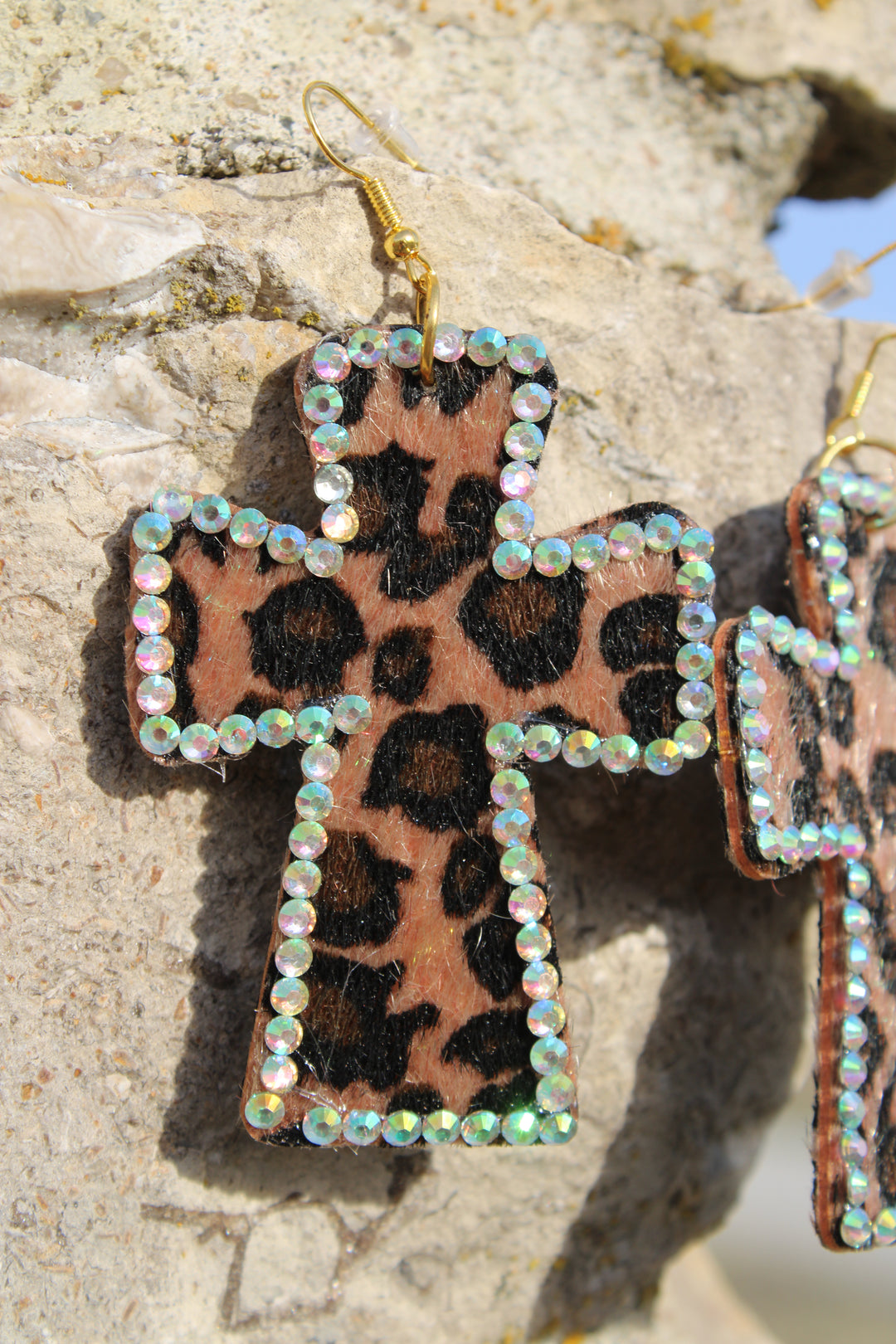 Fierce Faith Cross Earrings