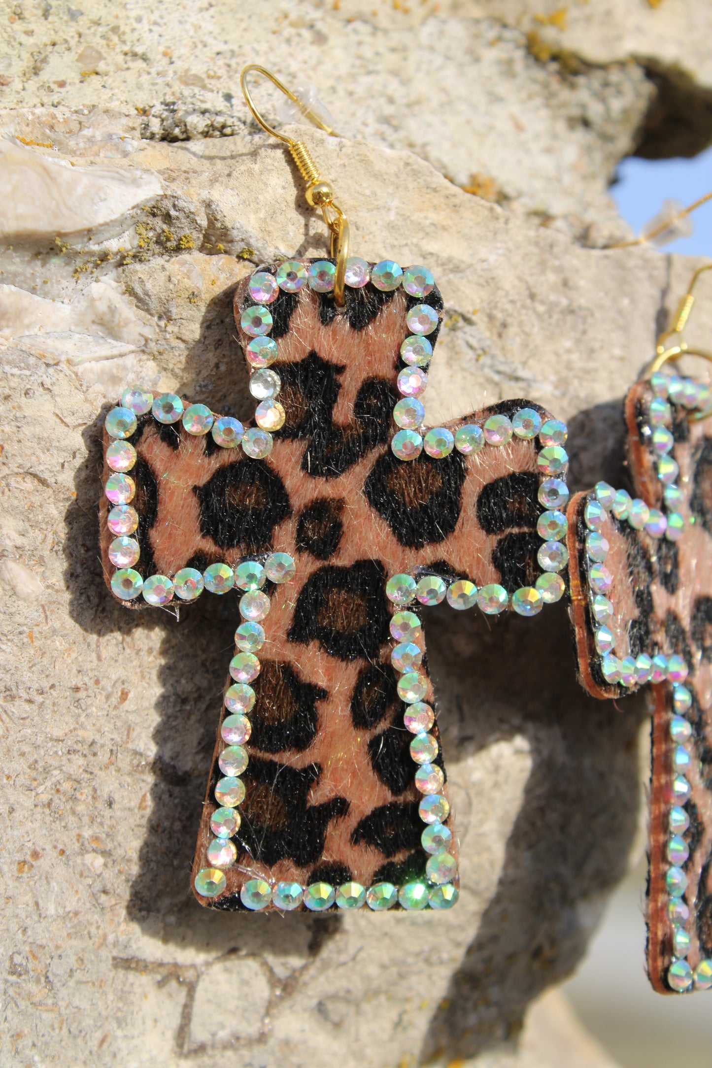 Fierce Faith Cross Earrings