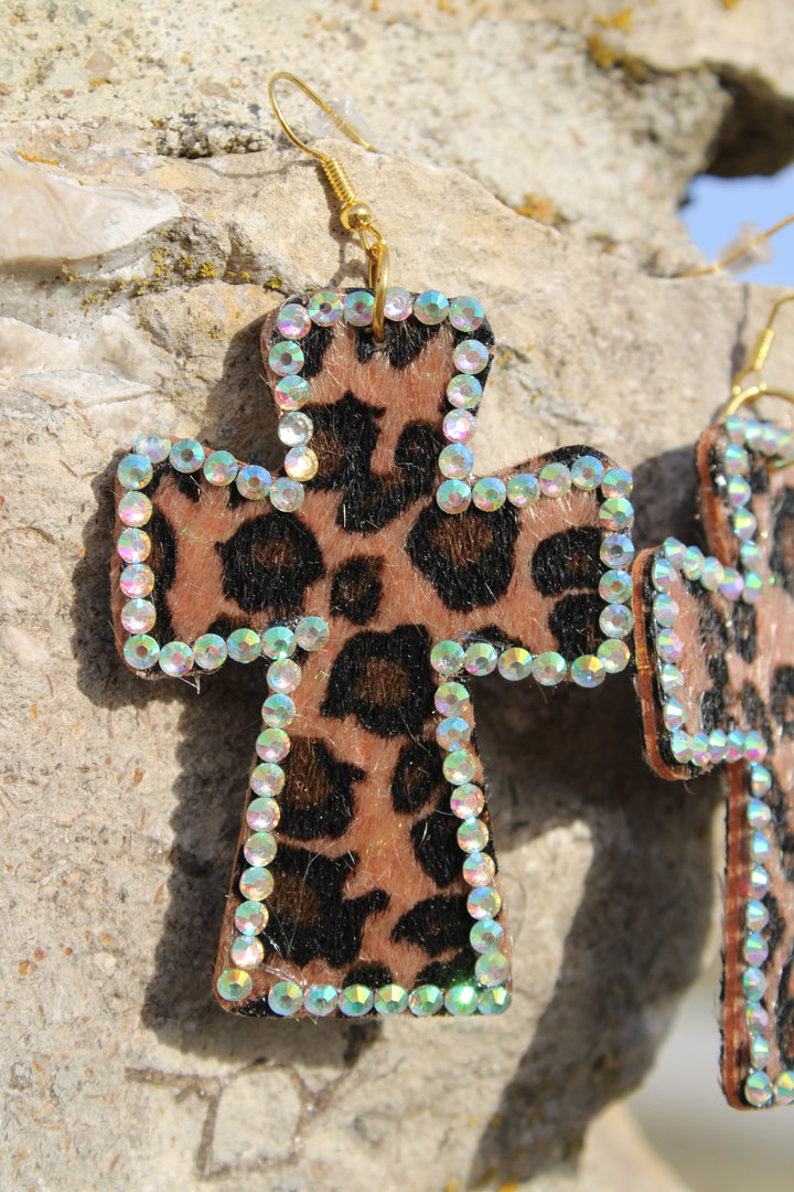 Fierce Faith Cross Earrings