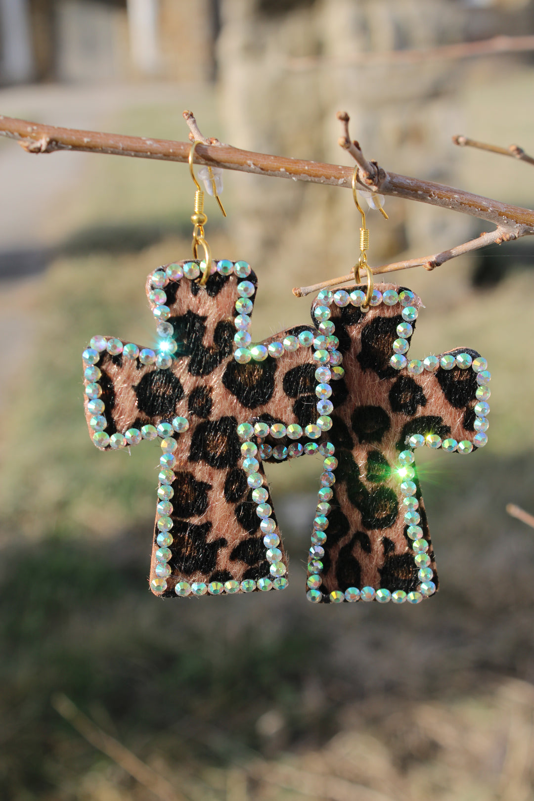 Fierce Faith Cross Earrings