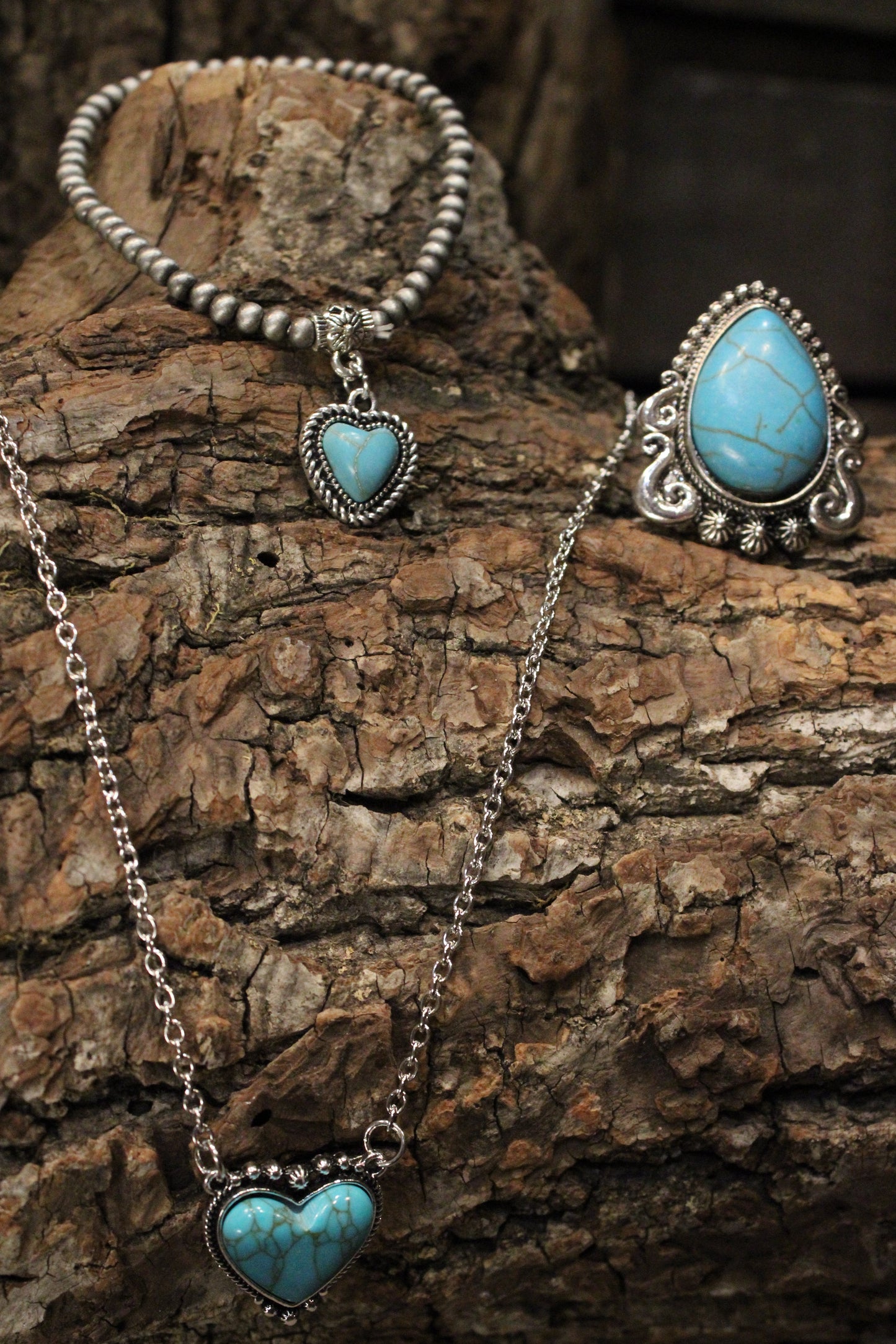 Turquoise Teardrop Estate Ring