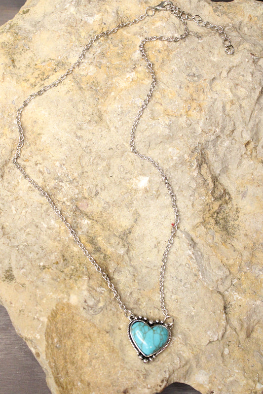Turquoise Heart Necklace