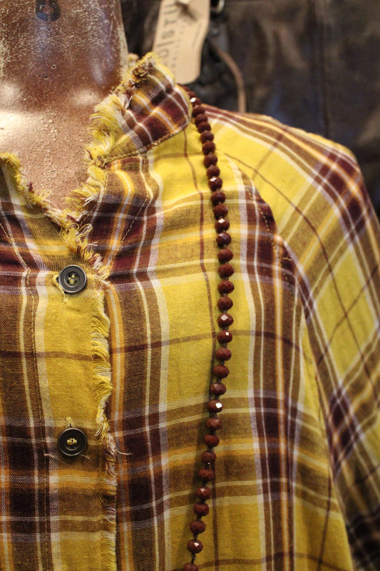 Sunshine Plaid Button Up