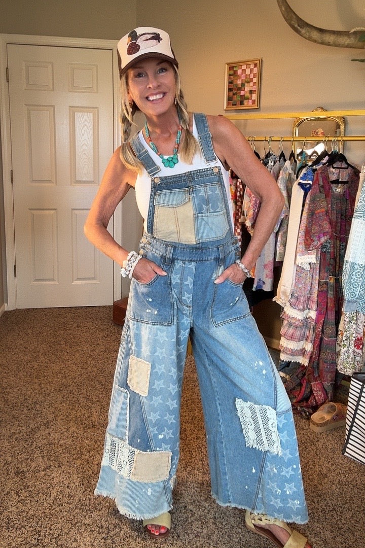 Stargazer Wide Leg Overalls