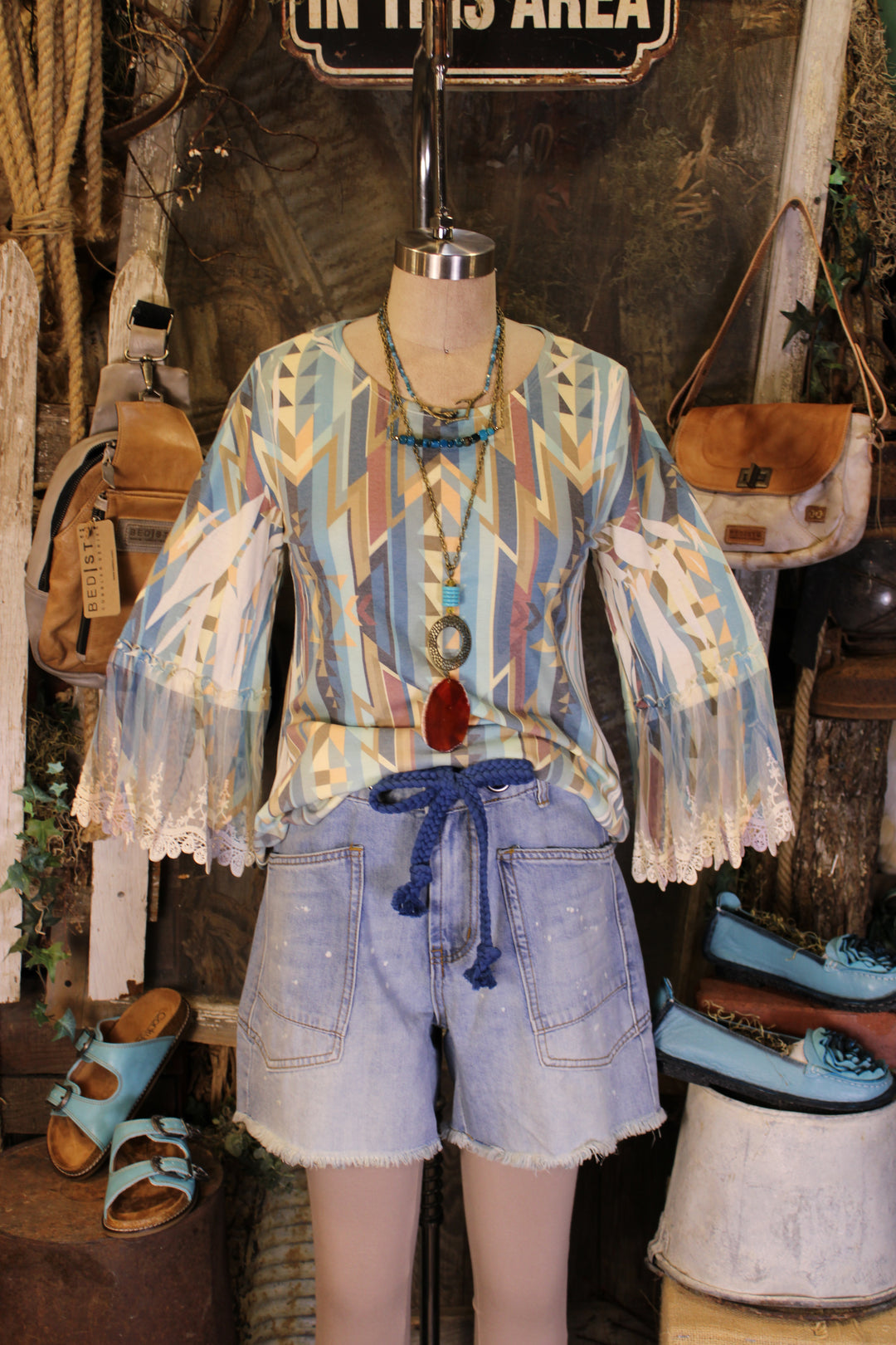 Anchors Away Denim Shorts