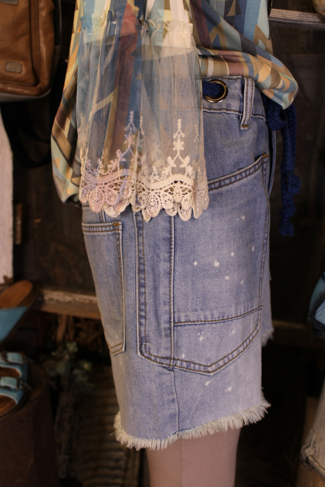 Anchors Away Denim Shorts