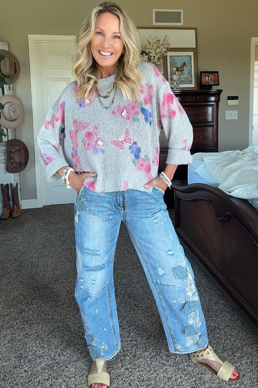 Stitched Bloom Jeans