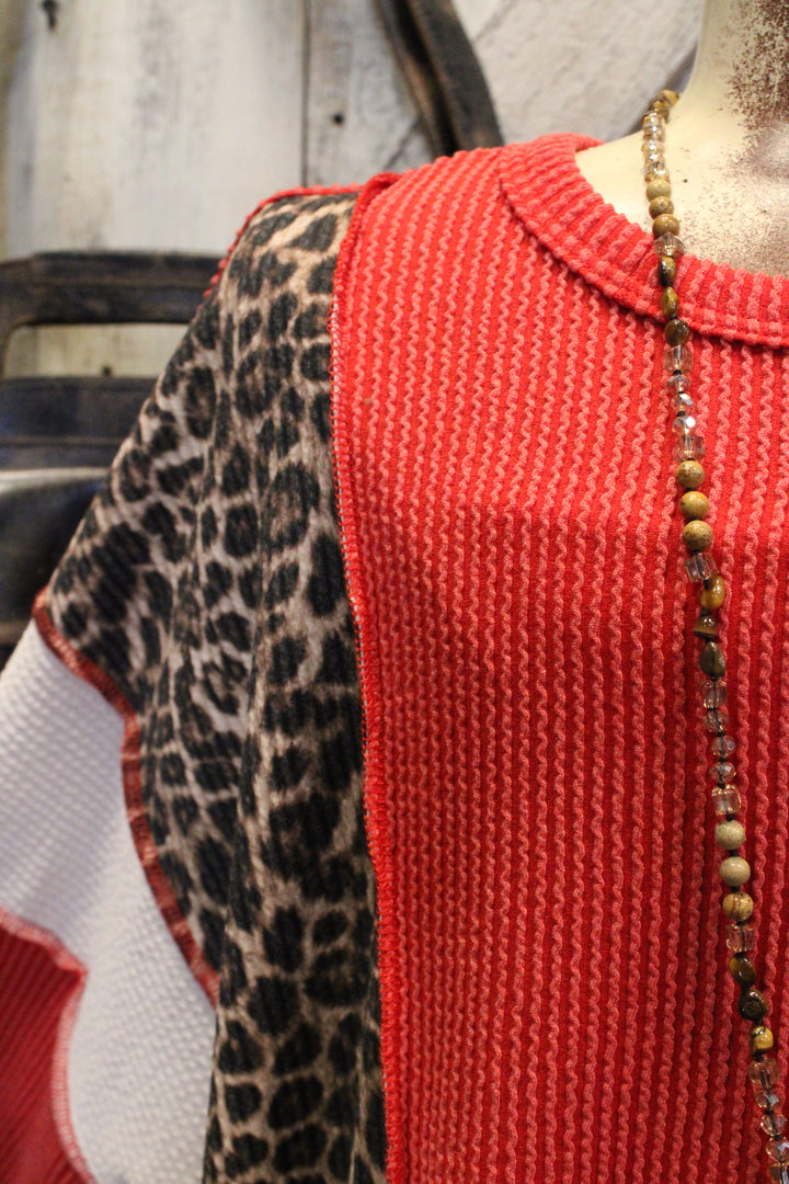 Fiercely Ribbed Red Casual