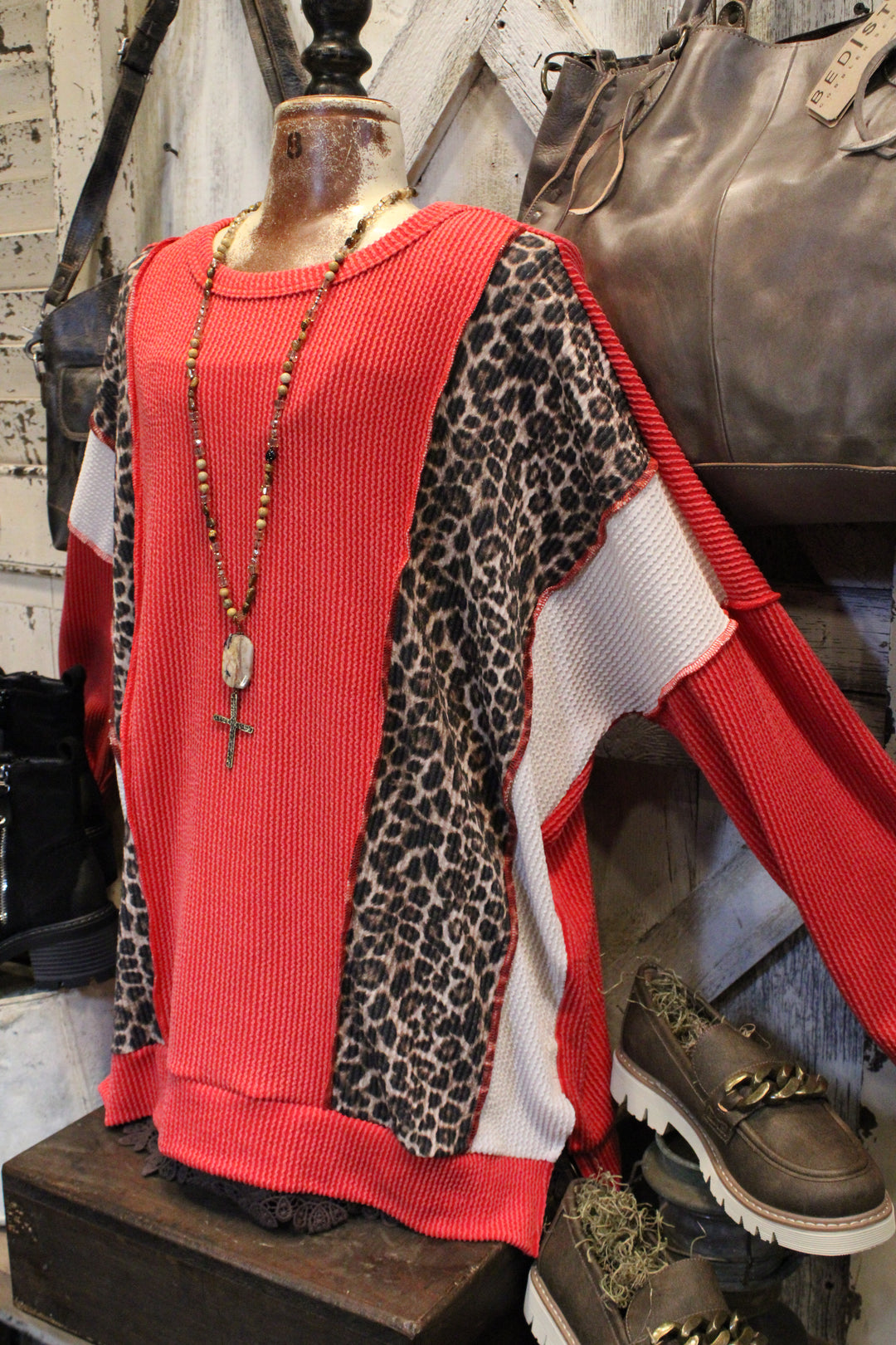 Fiercely Ribbed Red Casual